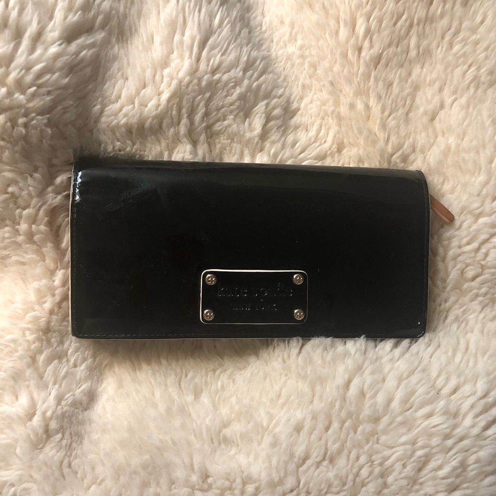Kate Spade Black Patent Leather Wallet